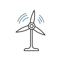 wind power concept line icon. Simple element illustration. wind power concept outline symbol design. vector
