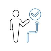 act concept line icon. Simple element illustration. act concept outline symbol design. vector