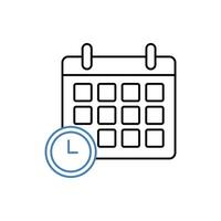 schedule concept line icon. Simple element illustration. schedule concept outline symbol design. vector