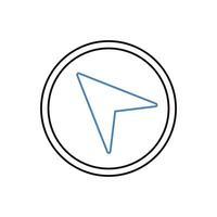 navigation concept line icon. Simple element illustration. navigation concept outline symbol design. vector