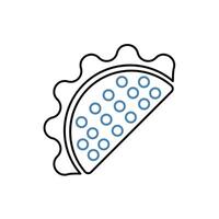 taco concept line icon. Simple element illustration. taco concept outline symbol design. vector