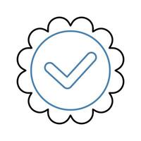 verified concept line icon. Simple element illustration. verified concept outline symbol design. vector