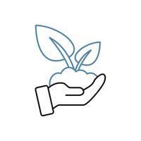 ecology concept line icon. Simple element illustration. ecology concept outline symbol design. vector
