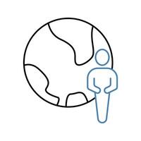 epdiversity concept line icon. Simple element illustration. diversity concept outline symbol design. vector