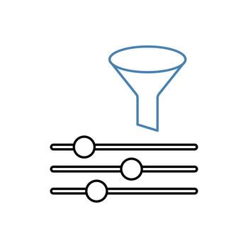 refinar concepto línea icono. sencillo elemento ilustración. refinar concepto contorno símbolo diseño. vector