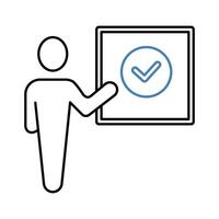 correct concept line icon. Simple element illustration. correct concept outline symbol design. vector