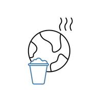 pollution concept line icon. Simple element illustration. pollution concept outline symbol design. vector
