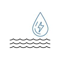 hydro power concept line icon. Simple element illustration. hydro power concept outline symbol design. vector