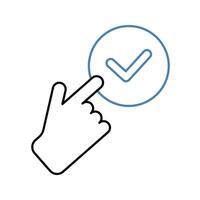 selected concept line icon. Simple element illustration. selected concept outline symbol design. vector