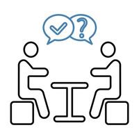 consultation concept line icon. Simple element illustration. consultation concept outline symbol design. vector
