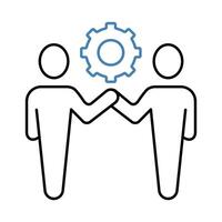 team concept line icon. Simple element illustration. team concept outline symbol design. vector