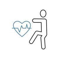 exercise concept line icon. Simple element illustration. exercise concept outline symbol design. vector