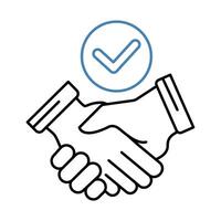 agreement concept line icon. Simple element illustration. agreementconcept outline symbol design. vector