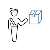 customs clearance concept line icon. Simple element illustration. customs clearance concept outline symbol design. vector