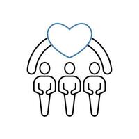 fellowship concept line icon. Simple element illustration. fellowship concept outline symbol design. vector