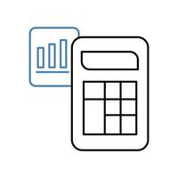 accounting concept line icon. Simple element illustration. accounting concept outline symbol design. vector
