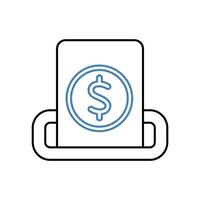 deposit concept line icon. Simple element illustration. deposit outline symbol design. vector