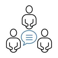 group talk concept line icon. Simple element illustration. group talk concept outline symbol design. vector