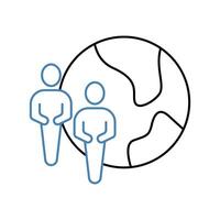 diversity concept line icon. Simple element illustration. diversity concept outline symbol design. vector