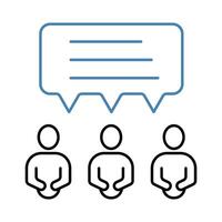 discussion concept line icon. Simple element illustration. discussion concept outline symbol design. vector