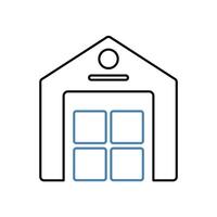 warehouse concept line icon. Simple element illustration. warehouse concept outline symbol design. vector