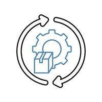 reverse logistics concept line icon. Simple element illustration. reverse logistics concept outline symbol design. vector