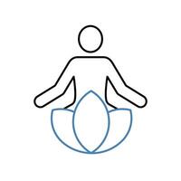 meditation concept line icon. Simple element illustration. meditation concept outline symbol design. vector