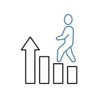 personal growth concept line icon. Simple element illustration. personal growth concept outline symbol design. vector