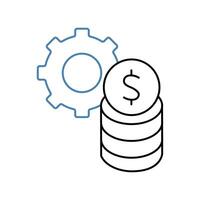 operational cost concept line icon. Simple element illustration. operational cost concept outline symbol design. vector