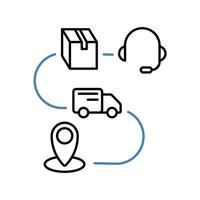 supply chain concept line icon. Simple element illustration. supply chain concept outline symbol design. vector