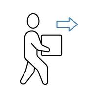 delivery concept line icon. Simple element illustration. delivery concept outline symbol design. vector