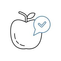 balanced diet concept line icon. Simple element illustration. balanced diet concept outline symbol design. vector