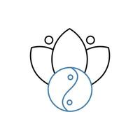 tai chi concept line icon. Simple element illustration. tai chi concept outline symbol design. vector