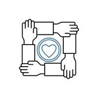 sense of belonging concept line icon. Simple element illustration. sense of belonging concept outline symbol design. vector
