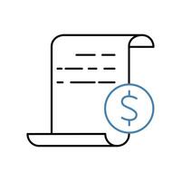 invoice concept line icon. Simple element illustration. invoice outline symbol design. vector
