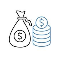 finance concept line icon. Simple element illustration. finance outline symbol design. vector