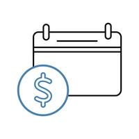 fiscal year concept line icon. Simple element illustration. fiscal year outline symbol design. vector
