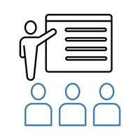 seminar concept line icon. Simple element illustration. seminar concept outline symbol design. vector