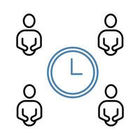 meeting time concept line icon. Simple element illustration. meeting time concept outline symbol design. vector