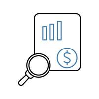 financial audit concept line icon. Simple element illustration. financial audit outline symbol design. vector