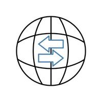 import export concept line icon. Simple element illustration. import export concept outline symbol design. vector