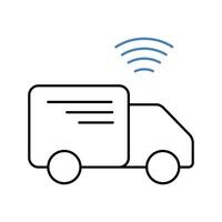 smart logistic concept line icon. Simple element illustration. smart logistic concept outline symbol design. vector