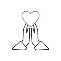 gratitude concept line icon. Simple element illustration. gratitude concept outline symbol design. vector