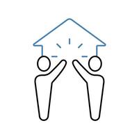 neighborhood concept line icon. Simple element illustration.neighborhood concept outline symbol design. vector