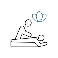 massage concept line icon. Simple element illustration. massage concept outline symbol design. vector