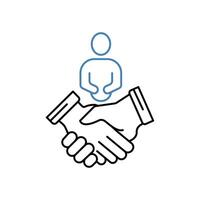 relationship concept line icon. Simple element illustration. relationship concept outline symbol design. vector