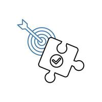 solution concept line icon. Simple element illustration. solution concept outline symbol design. vector