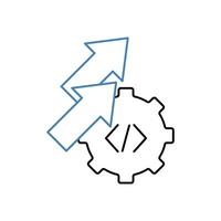 deveploment concept line icon. Simple element illustration. deveploment concept outline symbol design. vector