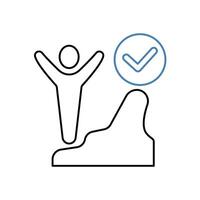 achieve concept line icon. Simple element illustration. achieve concept outline symbol design. vector