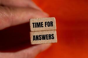 Time for answers - concept of time for answers photo